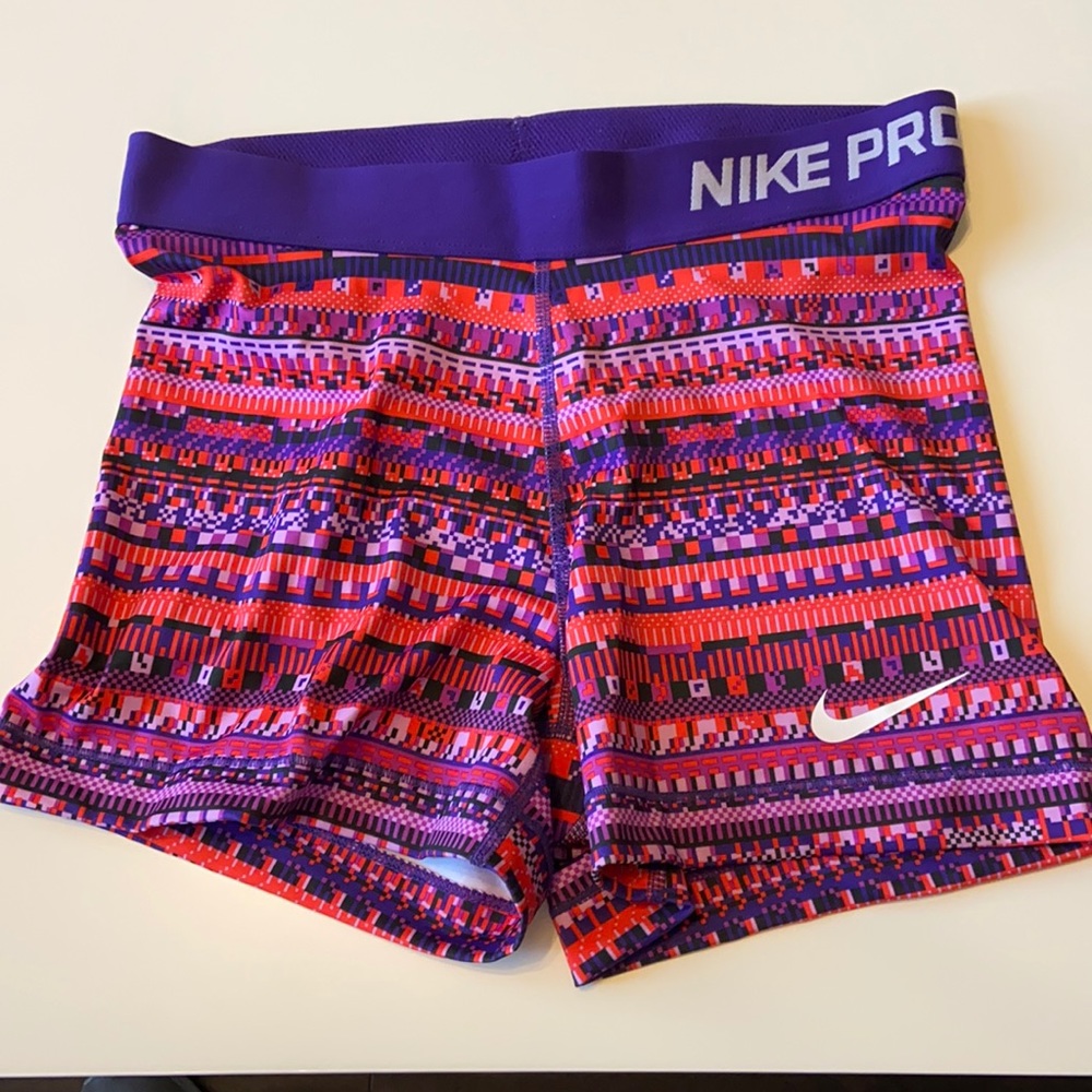 Nike Pro Red and Purple Stripes